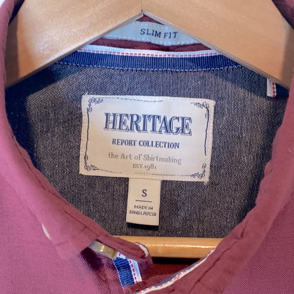 NWT Report Collection Solid Oxford Sport Shirt - Picture 6 of 8